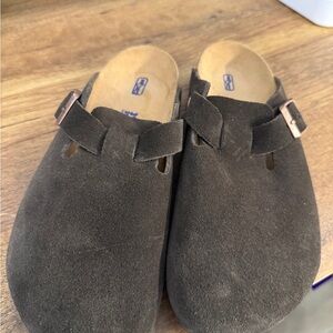 Birkenstock Black Suede Clogs